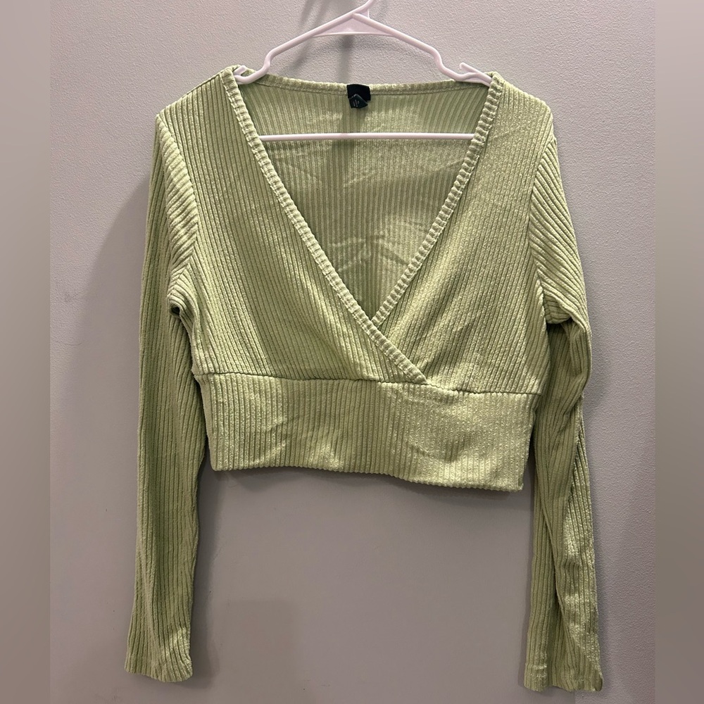 Wild Fable Casual Deep V-Neck Long Sleeve Cross Wrap Sweater. Size XL